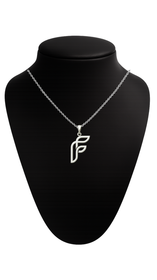 Silver Letter “F” Necklace