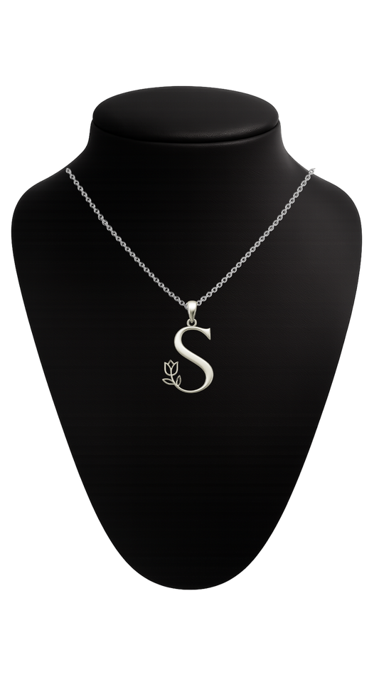 Silver Letter “S” Necklace