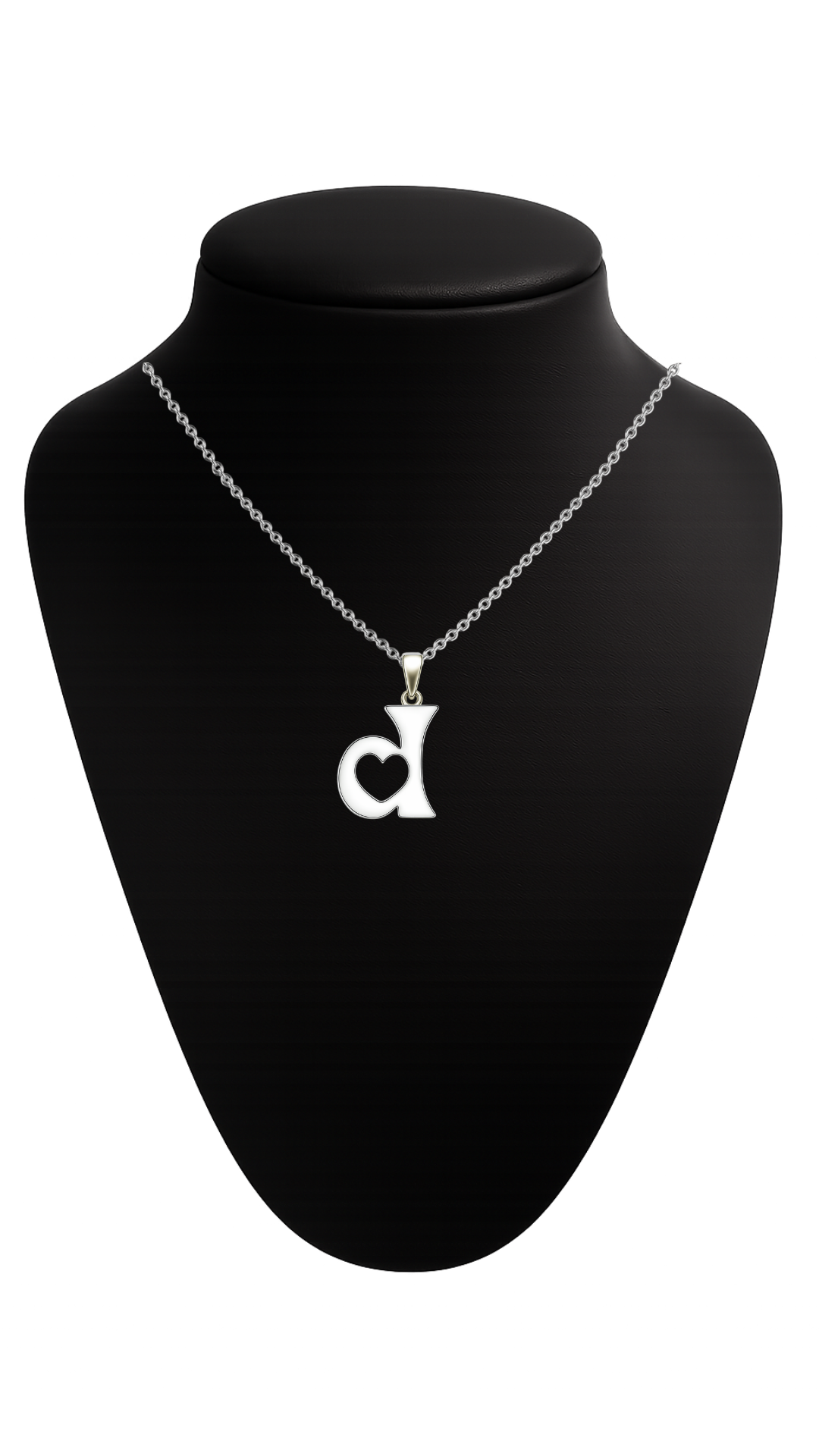 Necklace with a pendant Letter D
