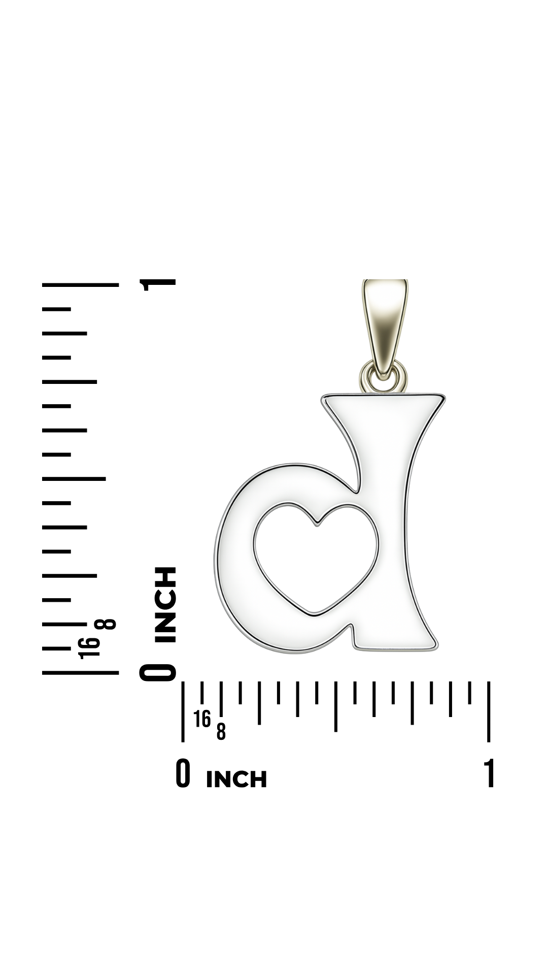 Silver Letter “d” Necklace with Heart Cutout – Minimal & Meaningful