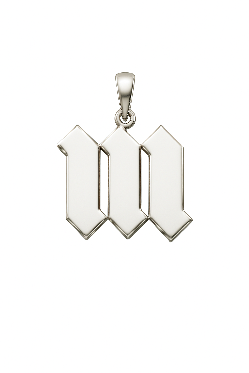 Silver “M” Letter Necklace