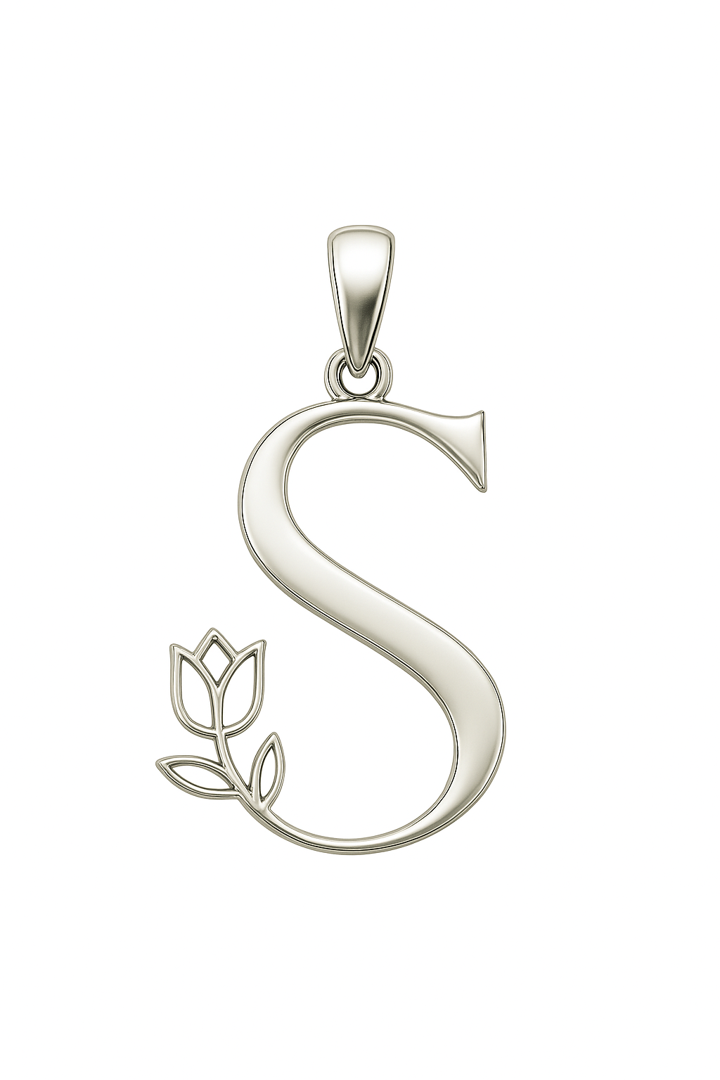 Silver Letter “S” Necklace