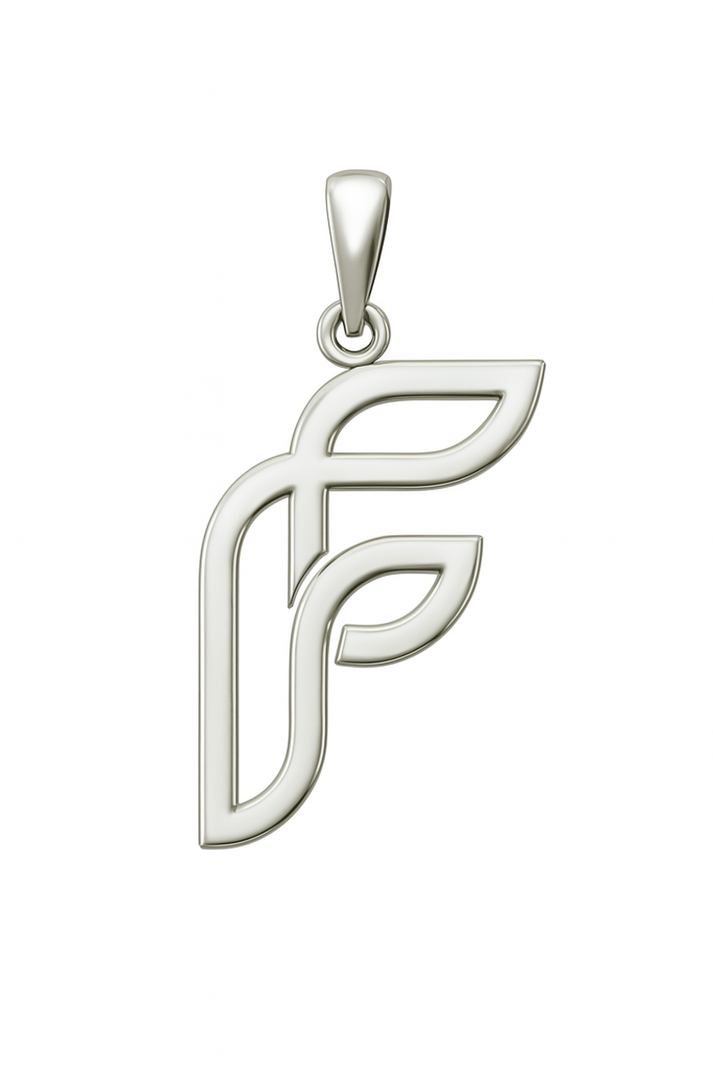 Silver Letter “F” Necklace